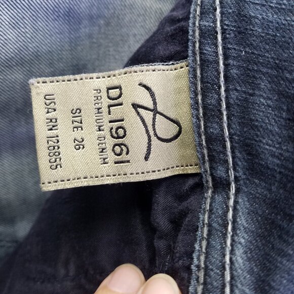 DL1961 Grace Jeans Women's Sz 26 Medium Wash High Rise Straight Leg Stretch USA - Picture 12 of 16